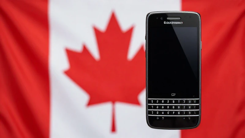 Teléfono BlackBerry con fondo difuminado