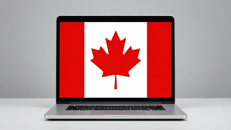 Pantalla portátil con bandera canadiense iluminada