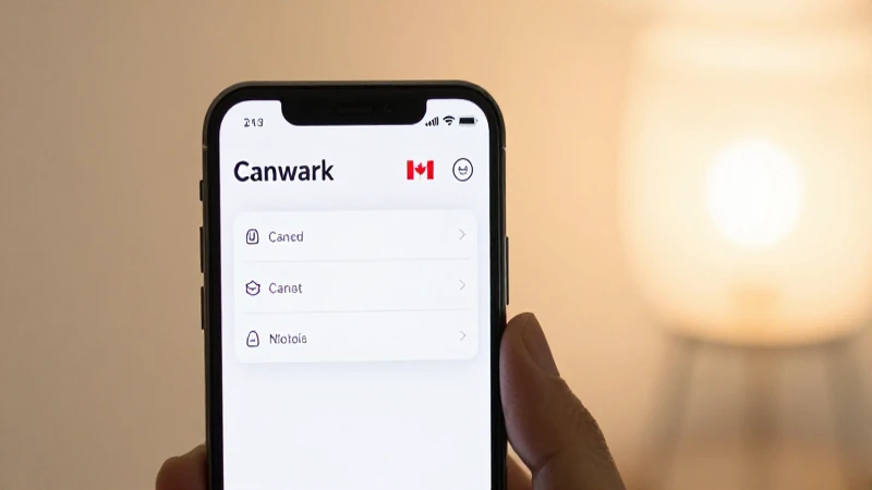 Teléfono muestra ajustes con bandera canadiense