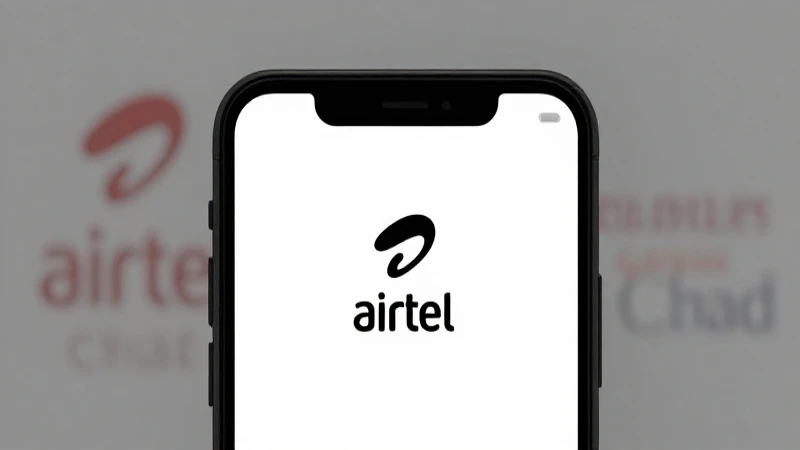 Teléfono móvil muestra señal de Airtel Chad