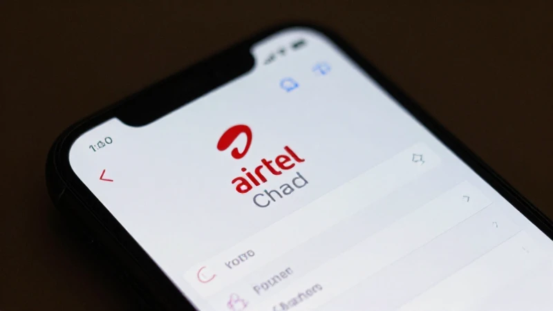 Teléfono con ajustes de red, logotipo Airtel