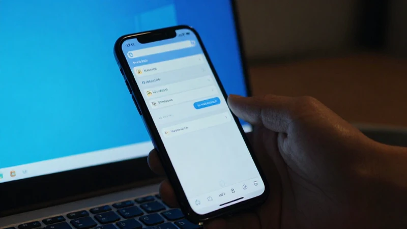 Primer plano: portátil Windows y ajustes móviles