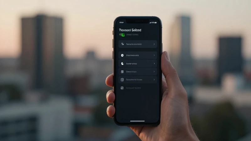 Smartphone muestra ajustes con fondo borroso