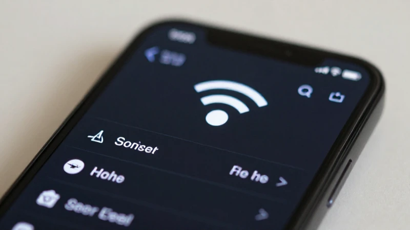 Menú de ajustes del móvil con wifi borroso
