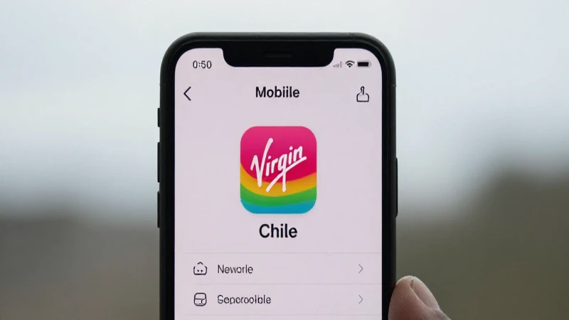 Smartphone muestra ajustes con el logo de Virgin