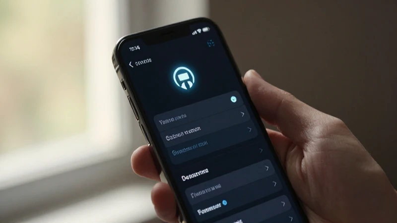 Smartphone con configuración activa y luz solar