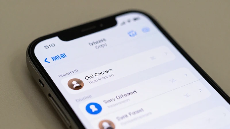 Primer plano del iPhone con configuración celular