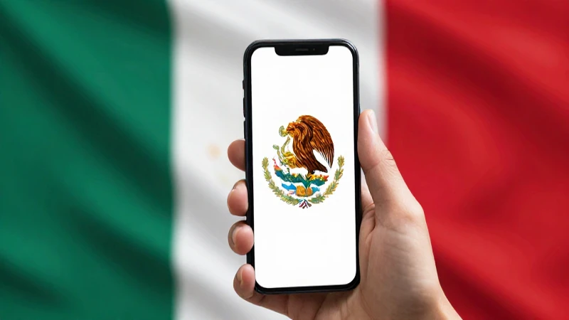 Celular mexicano resaltado con iluminación vibrante