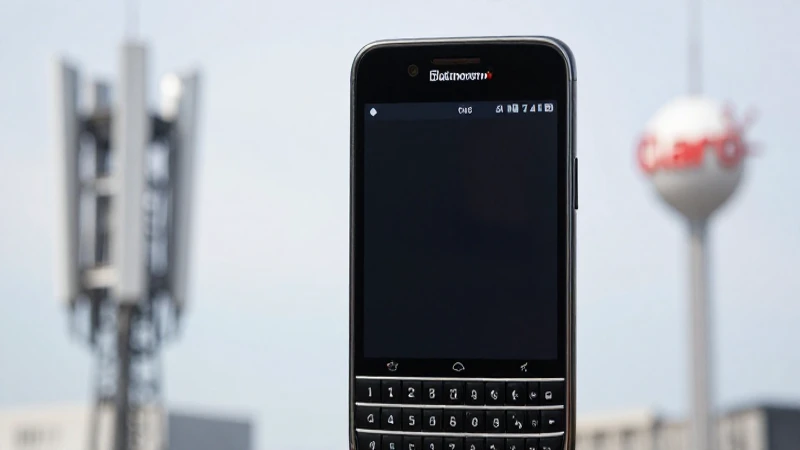 Primer plano borroso de un BlackBerry