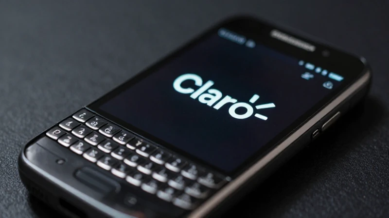 Smartphone BlackBerry bajo luz de estudio