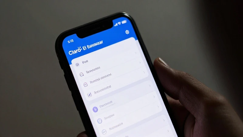 Smartphone mostrando ajustes de red Claro