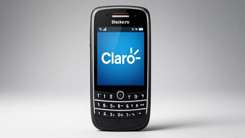 Teléfono BlackBerry, red Claro, luz suave