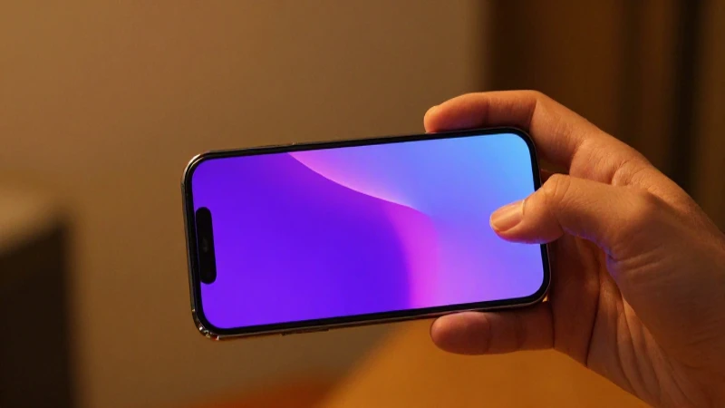 Smartphone elegante con pantalla vibrante
