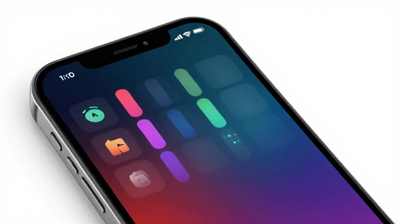 Smartphone muestra ajustes con barras vibrantes