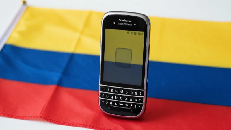 Teléfono, bandera colombiana, luz suave y moderna