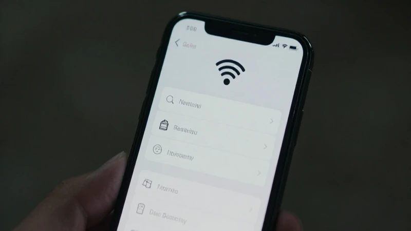 Teléfono mostrando ajustes con señal móvil