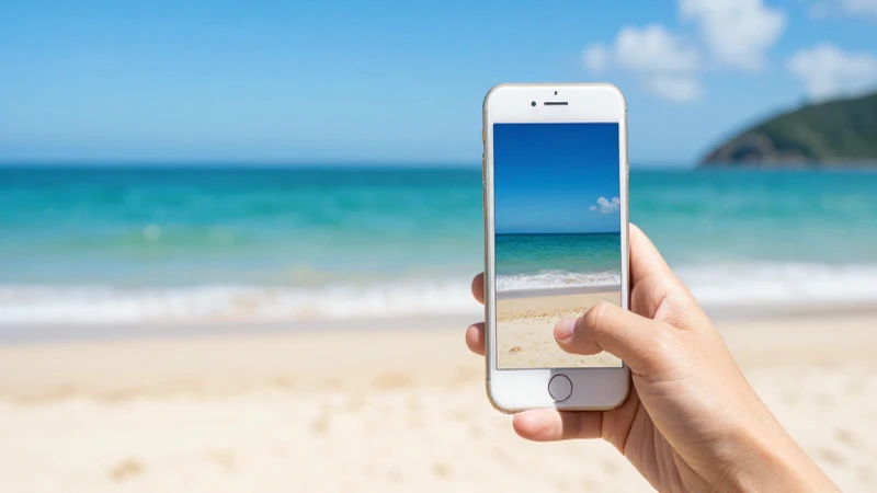 Fotografía vibrante de playa tropical