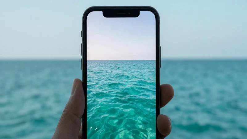 Pantalla turquesa con luz suave