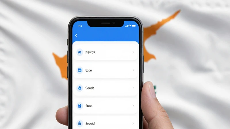 Teléfono muestra ajustes con fondo chipriota