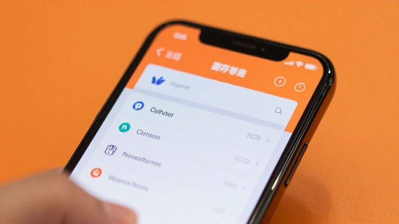 Teléfono muestra ajustes; naranja, suave y difuminado