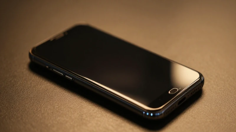 Smartphone Android, luz cálida y fondo desenfocado