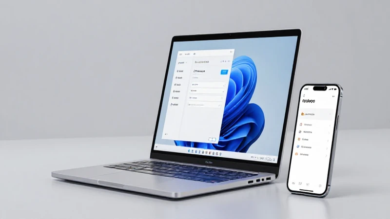 Laptop, móvil y luz suave en ángulo bajo