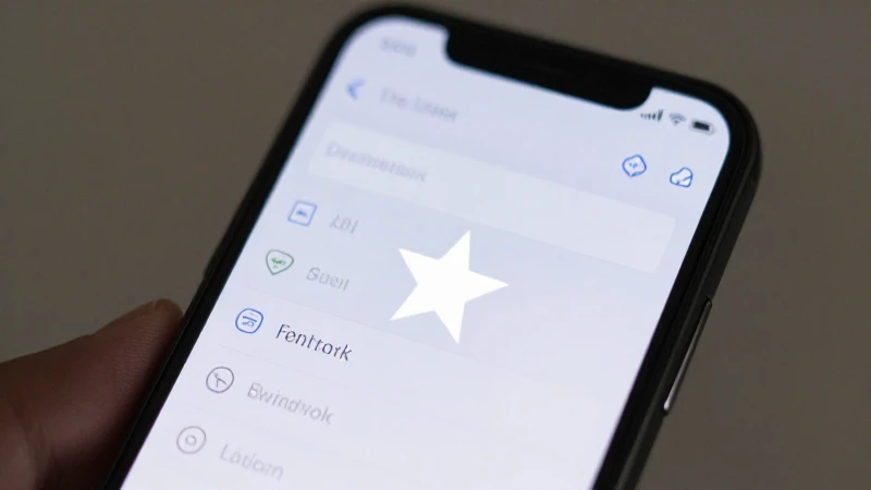 Smartphone muestra ajustes con señal de red