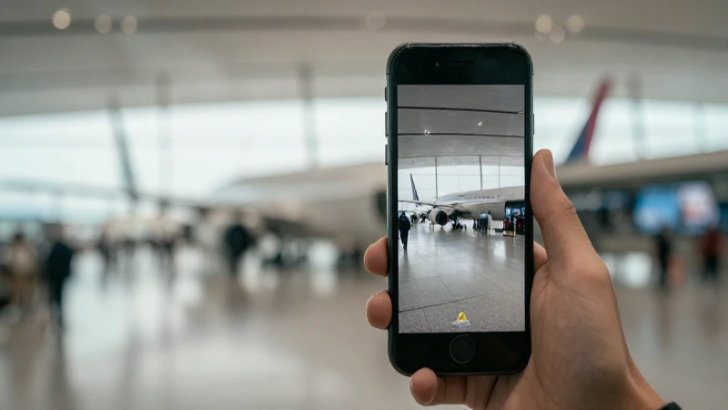 Configuración Completa del APN de Congstar para iPhone 4 Teléfono móvil con luz suave en aeropuerto