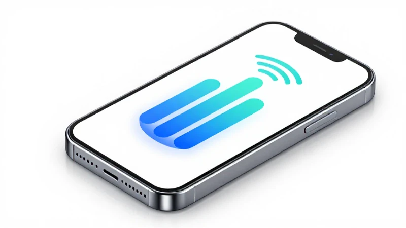 Smartphone brillante sobre fondo limpio