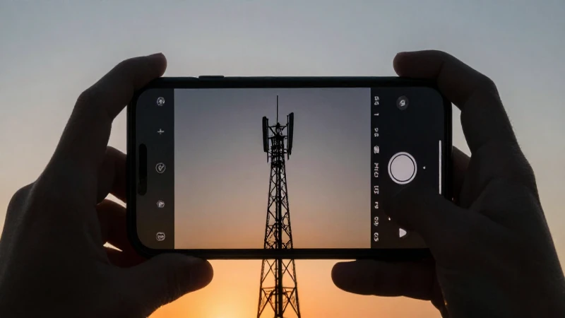 Teléfono móvil, torre celular, iluminación cinematográfica