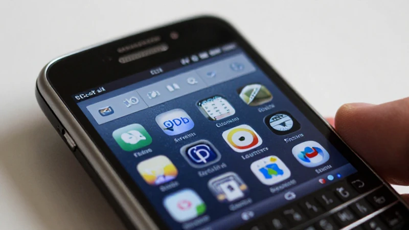Primer plano de un Blackberry iluminado suavemente