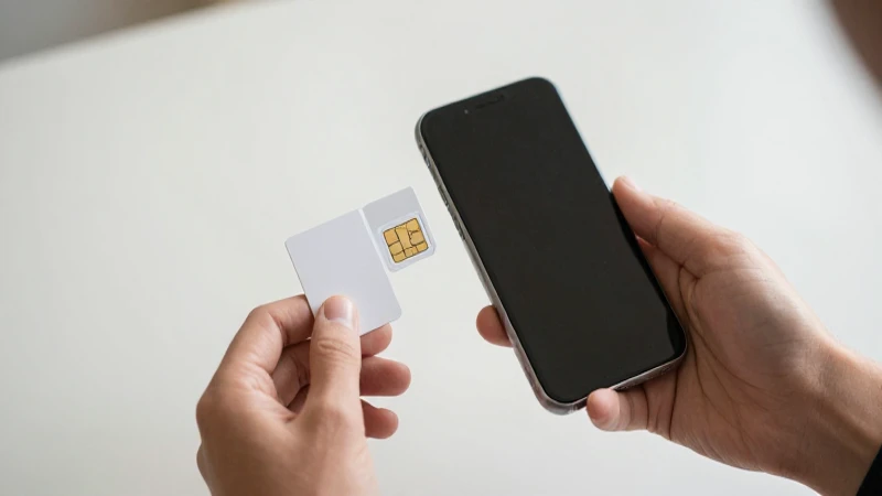iPhone con SIM Lebara bajo luz suave