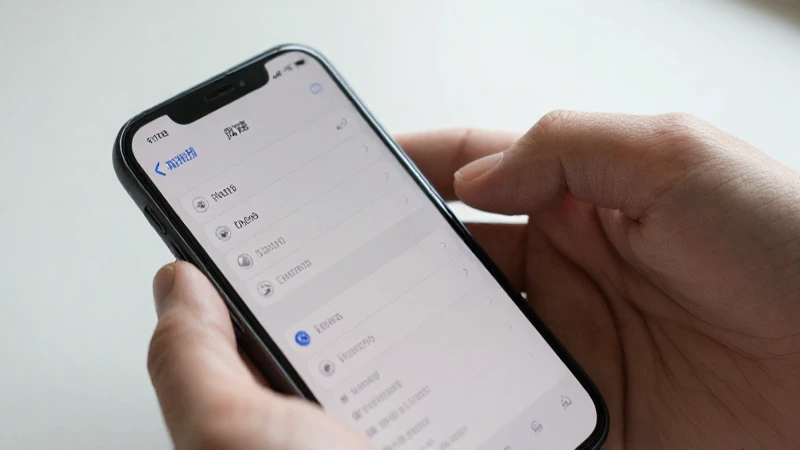 iPhone mostrando ajustes con luz suave