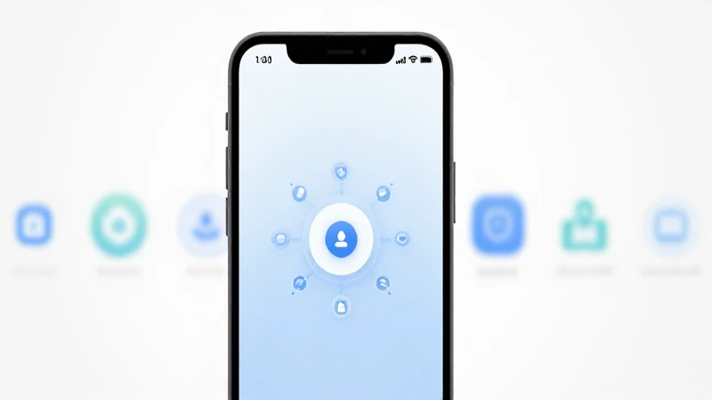 Teléfono Android con fondo desenfocado y suave luz