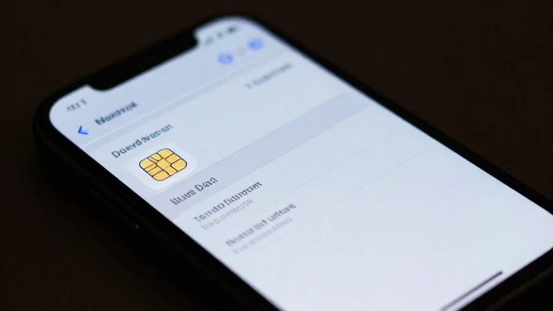 Smartphone muestra configuración con SIM activa