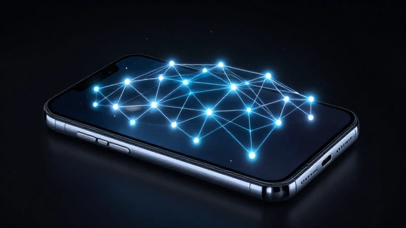 Smartphone iluminado en composición cinematográfica moderna