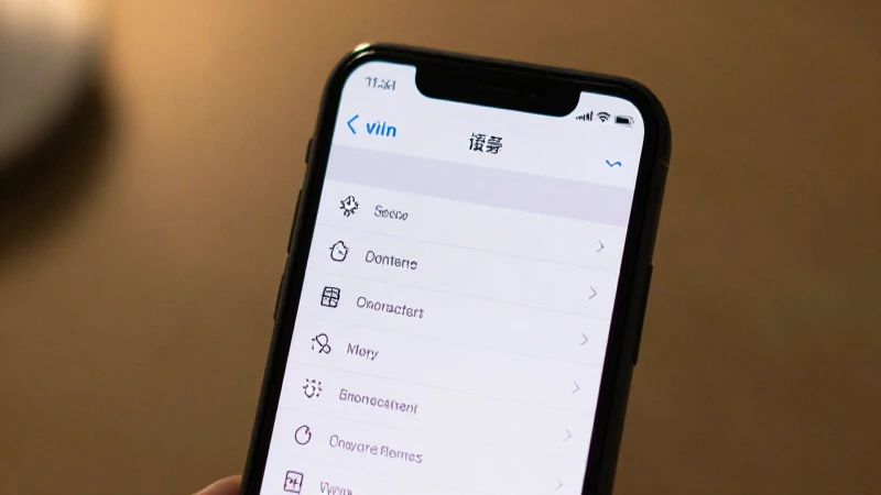 Teléfono muestra ajustes con iluminación cálida