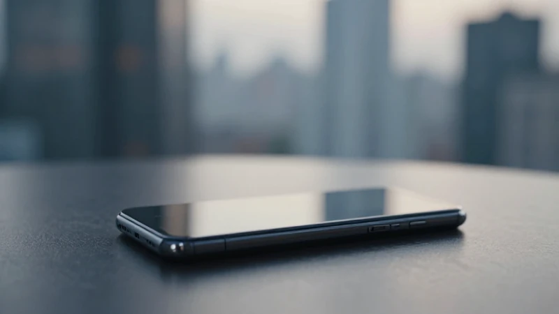 Smartphone sobre mesa con luz suave