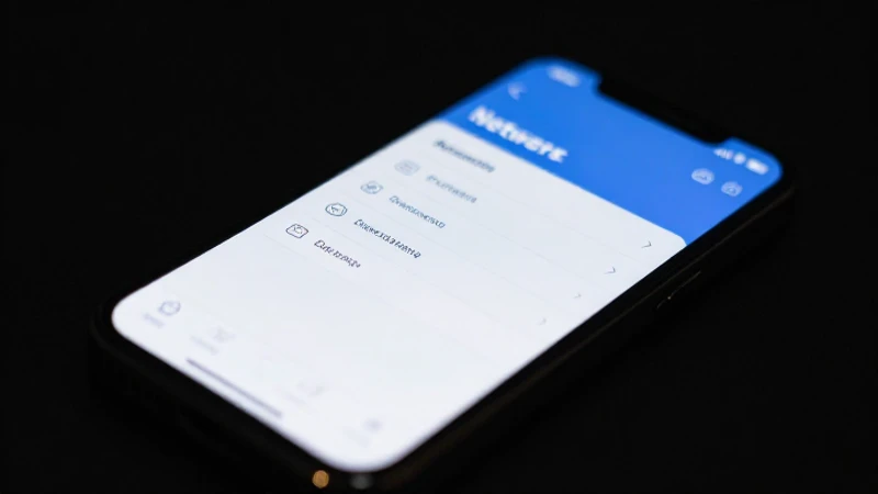 Smartphone muestra opciones de red oscura