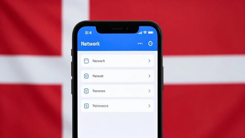Teléfono muestra ajustes con fondo danés