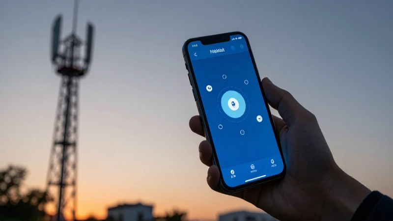 Smartphone muestra red con torres suaves