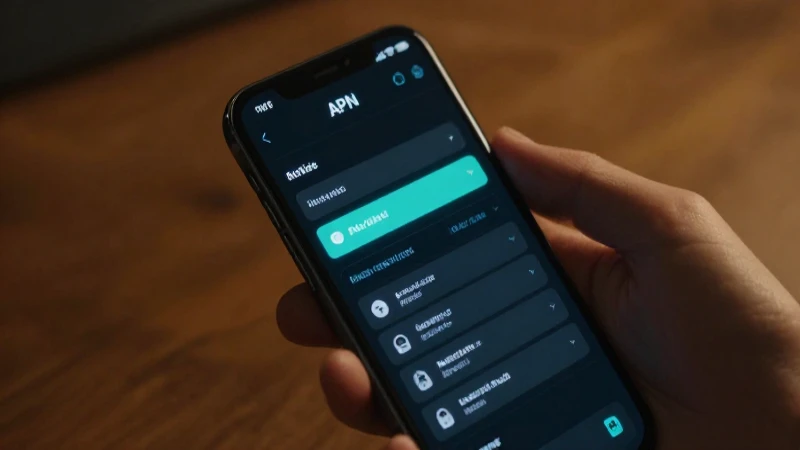 Configuración de red brillante en móvil