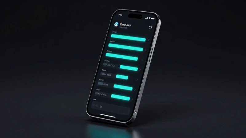 Smartphone muestra señal brillante en estudio