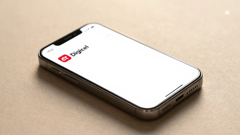 Diseño moderno, iPhone con señal 5G cálida