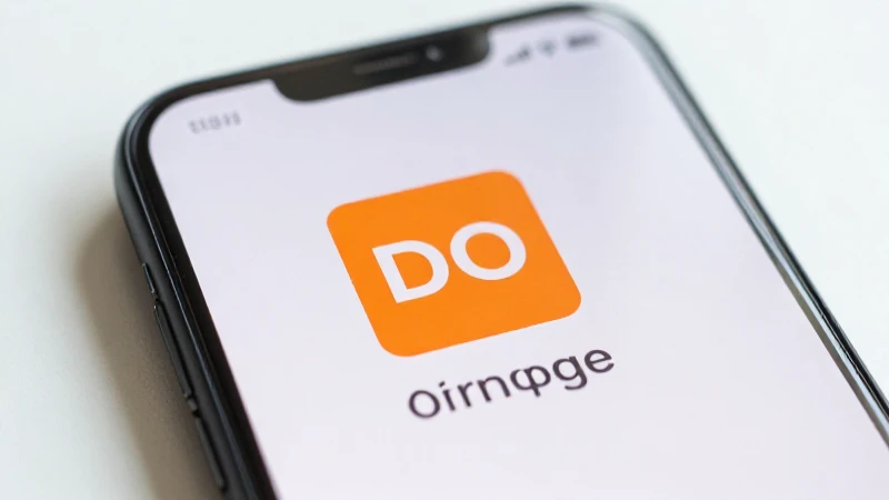 Smartphone Android con icono de Orange claro