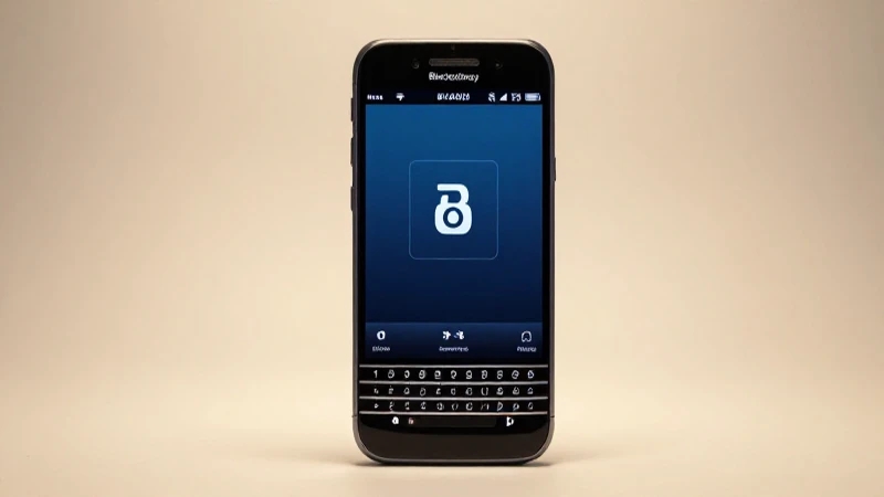 Teléfono BlackBerry con luz cálida suave