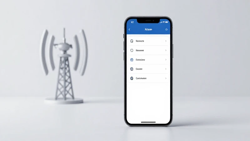 Teléfono inteligente mostrando ajustes de red