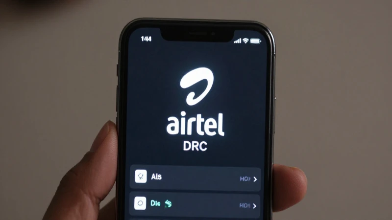 Teléfono muestra ajustes con el logo Airtel