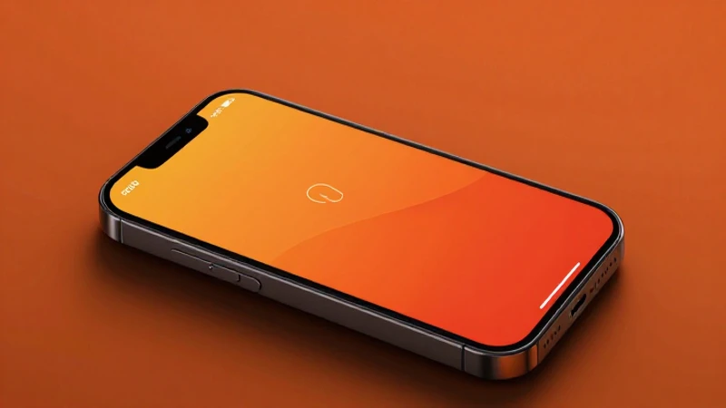 Smartphone muestra señal naranja, vista panorámica