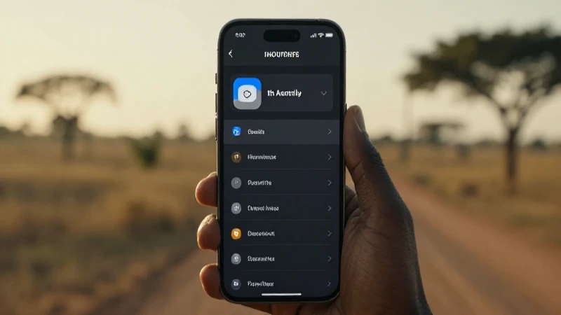 Teléfono, paisaje africano, luz dorada cinematográfica